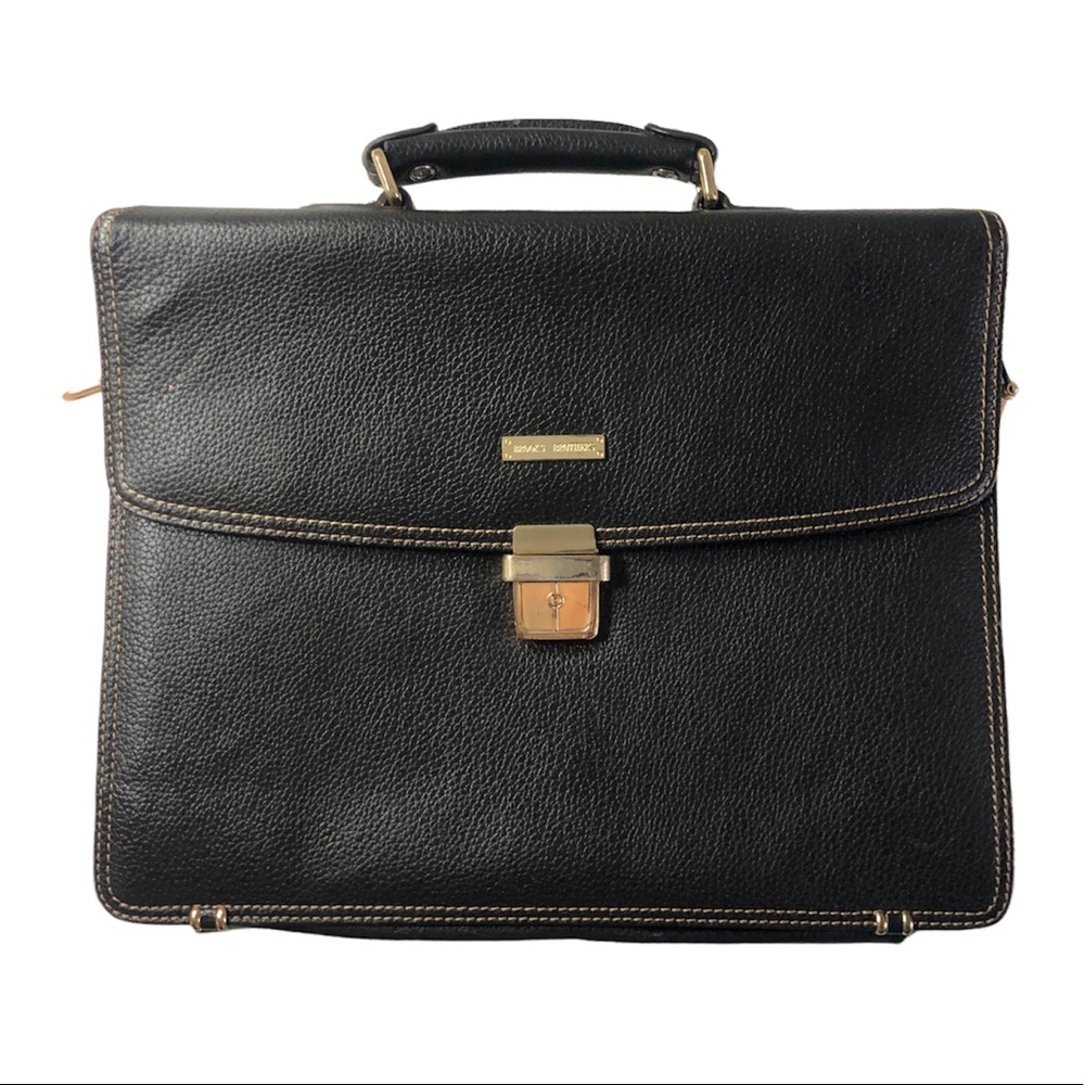 Brooks Brothers brown leather briefcase
